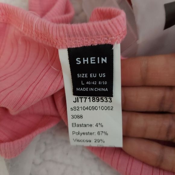 SHEIN Two Tone Tie Front Halter Top - Picture 7 of 8